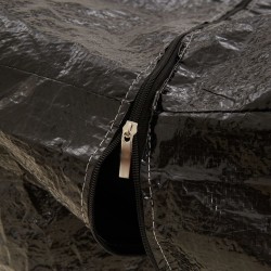 Sac de rangement pour coussins de jardin noir 150x75x75 cm PE 529882529882