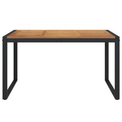 Table de jardin et pieds en forme de U 140x80x75 cm bois acacia 529884529884