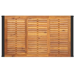 Table de jardin et pieds en forme de U 140x80x75 cm bois acacia 529884529884