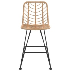 Tabourets de bar lot de 2 45x56x103,5cm Résine tressée et acier 529886529886