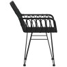 Chaises de jardin lot de 2 avec accoudoir Noir 56x64x80 cm 529887529887