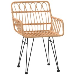 Chaises de jardin lot de 2 accoudoir 56x64x80 cm Résine tressée 529888529888