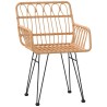 Chaises de jardin lot de 2 accoudoir 56x64x80 cm Résine tressée 529888529888