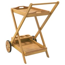 Chariot à thé 54x87x90 cm bois massif d'acacia 529889529889