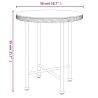 Table de salle à manger Ø50 cm Verre trempé et acier 529894529894