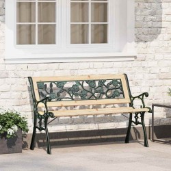 Banc de jardin avec coussin Marron 116 x 54 x 73 cm bois 529907529907