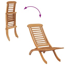 Chaise de jardin pliable 50x90x69 cm Bois de teck massif 529911529911