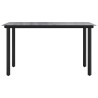 Table à dîner de jardin Noir 200x100x74cm Acier et verre trempé 529913529913