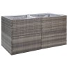 Jardinière Gris 157x80x80 cm Résine tressée 529918529918