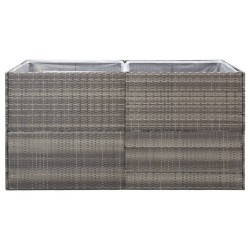 Jardinière Gris 157x80x80 cm Résine tressée 529918529918