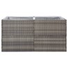 Jardinière Gris 157x80x80 cm Résine tressée 529918529918