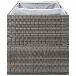 Jardinière Gris 157x80x80 cm Résine tressée 529918529918