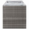 Jardinière Gris 157x80x80 cm Résine tressée 529918529918