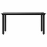 Table à dîner de jardin Noir 160x80x74 cm Acier et verre trempé 529924529924