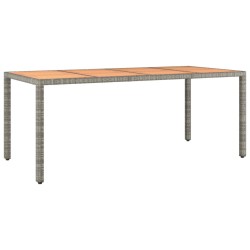 Table de jardin et dessus en bois Gris Résine tressée et acacia 529933529933
