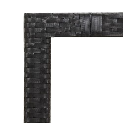 Table de jardin plateau en bois Noir Résine tressée bois massif 529934529934