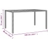 Table de jardin plateau en bois Noir Résine tressée bois massif 529934529934