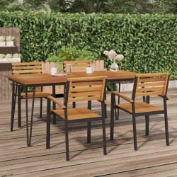 Table de jardin avec pieds épingle à cheveux 180x90x75 acacia 529938529938