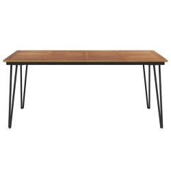 Table de jardin avec pieds épingle à cheveux 180x90x75 acacia 529938529938
