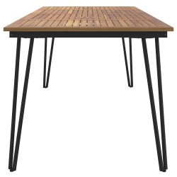 Table de jardin avec pieds épingle à cheveux 180x90x75 acacia 529938529938