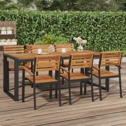 Table de jardin et pieds en forme de U 200x90x75 cm bois acacia 529939529939