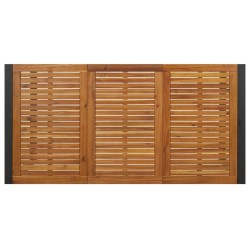 Table de jardin et pieds en forme de U 180x90x75 cm bois acacia 529940529940