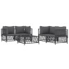 Salon de jardin avec coussins 5 pcs anthracite acier 529954529954
