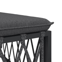Salon de jardin avec coussins 5 pcs anthracite acier 529954529954
