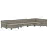 Salon de jardin 7 pcs avec coussins Gris Résine tressée 529959529959