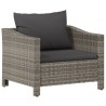 Salon de jardin 6 pcs avec coussins Gris Résine tressée 529960529960
