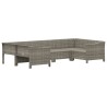 Salon de jardin 6 pcs avec coussins Gris Résine tressée 529961529961