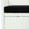 Ensemble à manger de jardin et coussins 5 pcs blanc poly rotin 529967529967