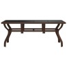 Table de jardin Marron et noir 180x80x70 cm Acier et verre 529969529969