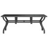 Table de jardin Gris et noir 180x80x70 cm Acier et verre 529979529979