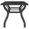 Table de jardin Gris et noir 180x80x70 cm Acier et verre 529979529979