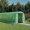 Serre avec cadre en acier vert 24 m² 12x2x2 m 529989529989