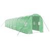 Serre avec cadre en acier vert 24 m² 12x2x2 m 529989529989