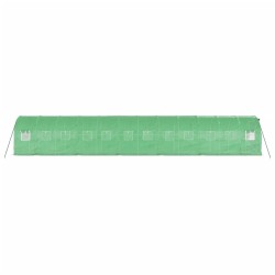 Serre avec cadre en acier vert 24 m² 12x2x2 m 529989529989