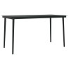 Table à dîner de jardin Noir 140x70x74 cm Acier et verre 529992529992
