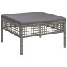 Salon de jardin 5 pcs avec coussins Gris Résine tressée 529993529993