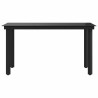 Table à dîner de jardin Noir 140x70x74 cm Acier et verre 529997529997