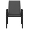 Chaises empilables de jardin lot de 4 Noir Tissu textilène 530002530002
