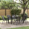 Chaises empilables de jardin lot de 6 Noir Tissu textilène 530004530004