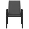Chaises empilables de jardin lot de 6 Noir Tissu textilène 530004530004