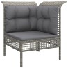 Salon de jardin 7 pcs avec coussins Gris Résine tressée 530028530028