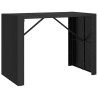 Ensemble de bar jardin 7 pcs noir poly rotin/bois massif acacia 530029530029