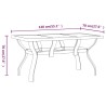 Table de jardin Gris et noir 140x70x70 cm Acier et verre 530030530030