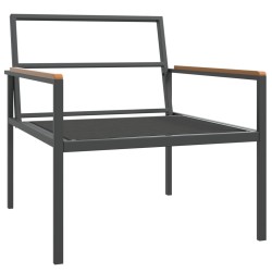 Salon de jardin avec coussins 4 pcs anthracite acier 530031530031
