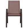Chaises empilables de jardin lot de 4 Marron Tissu textilène 530032530032