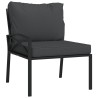 Salon de jardin 6 pcs avec coussins gris acier 530033530033